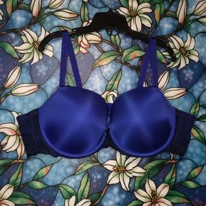 Blue Push up Demi Bra